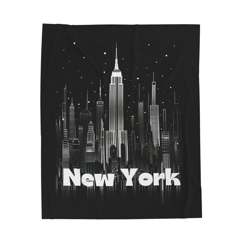 New York City Skyline Blanket, NYC Blanket, NYC Bedroom Decor, NYC Gift, New York City Gift, Soft Throw Blanket for Couch, Modern Bedroom image 8