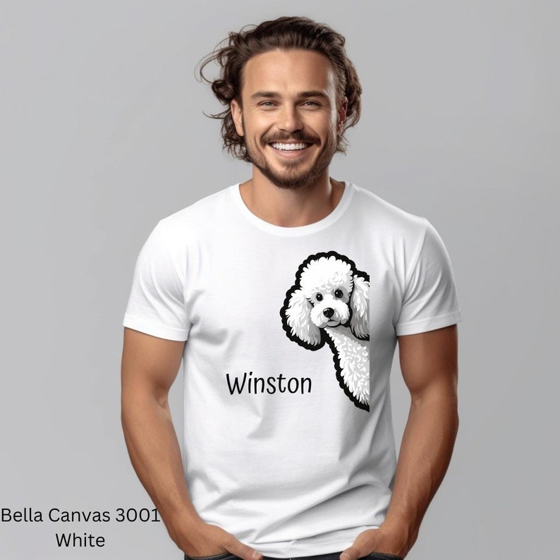 Personalisiertes Pudel-T-Shirt, Hund Mama Shirt, Hund Mama Geschenk, Hund Mama Sweatshirt, Pudel Mama Shirt, Pudel Papa Shirt, Sweatshirt Rundhalsausschnitt Bild 1