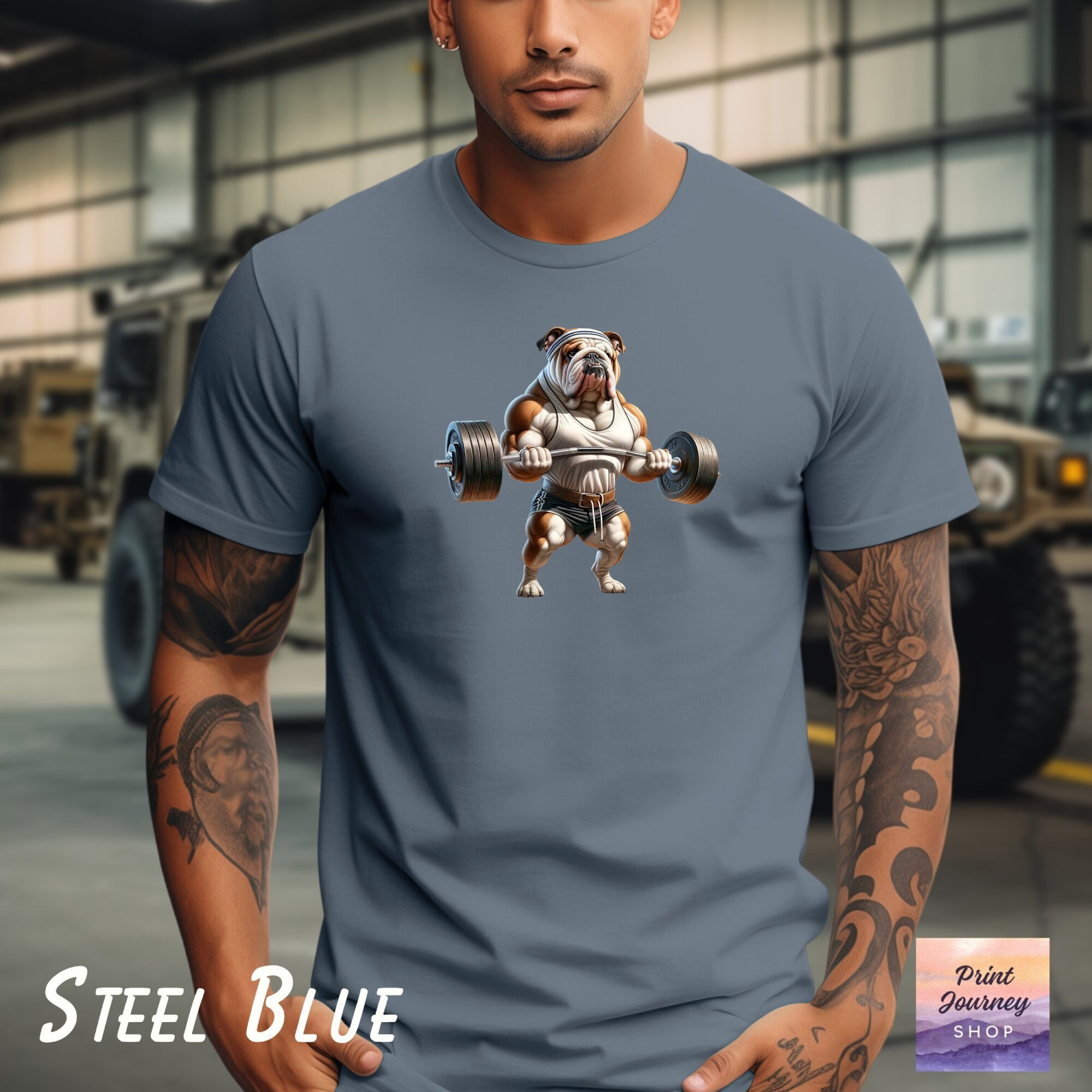 イングリッシュブルドッグジムTシャツ、イングリッシュブルドッグ