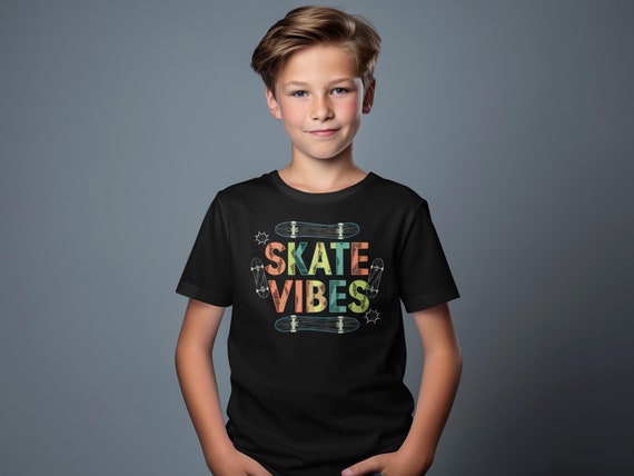 Kids Skateboarder Retro Vintage T-Shirt Skateboarding Tee Kids Skateboarder Retro Vintage T-Shirt Skateboarding Tee