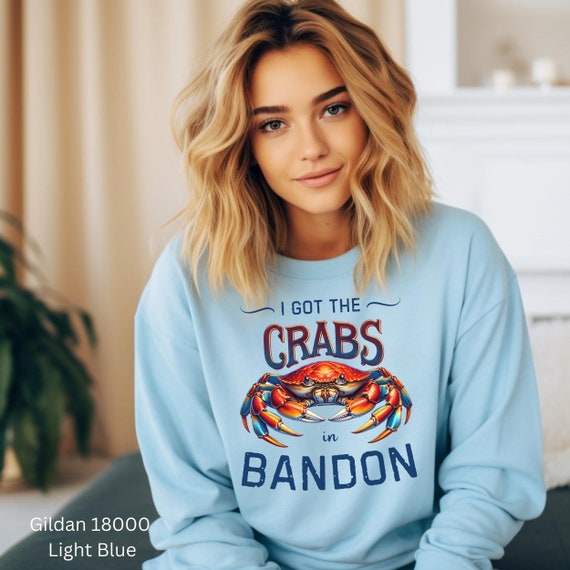 Sweat Garçon Bleu Marine – Paillettes Crabe & Slogan “Avoir Une Journée Crab-u-leuse” – George