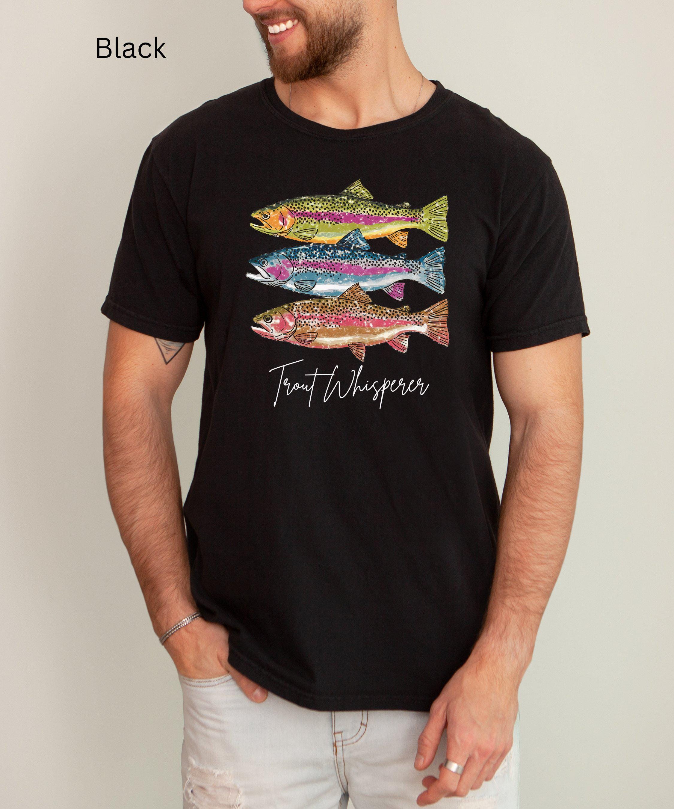 Rainbow Trout Fishing T-Shirt – 100% Cotton Short Sleeve Tee – Unisex, Made In USA