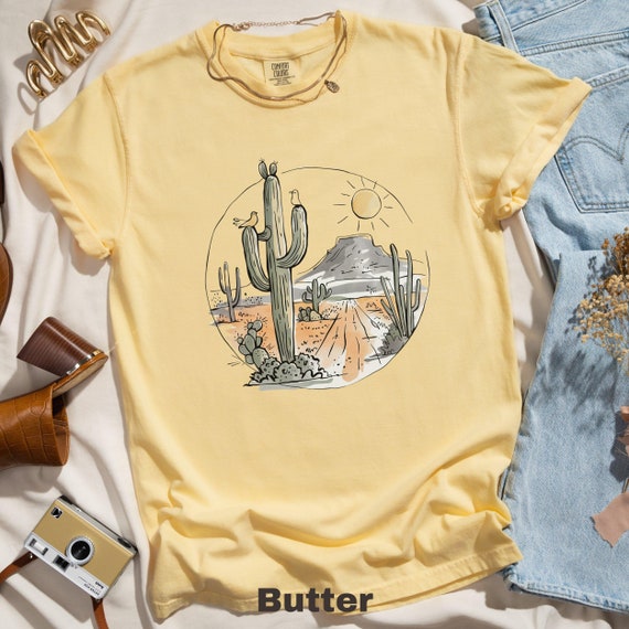 Women's Funny Cactus Graphic T-Shirt – Short Sleeve Vintage Print Top For Summer & Casual Wear - View #6