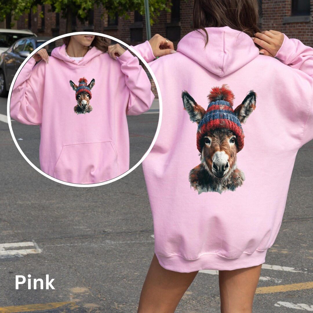 Cute Donkey Prints Casual Cotton Sweatshirt main image 1