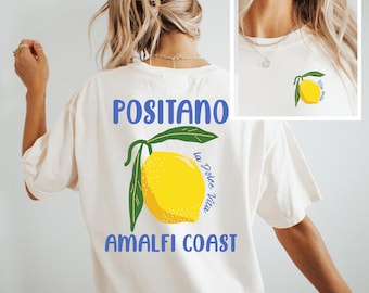 Positano Comfort Colors Short Sleeve T-Shirt, Amalfi Coast, Italy Beach, Gift for Traveler, Italian Souvenir Tee, Women’s, Men’s, Unisex