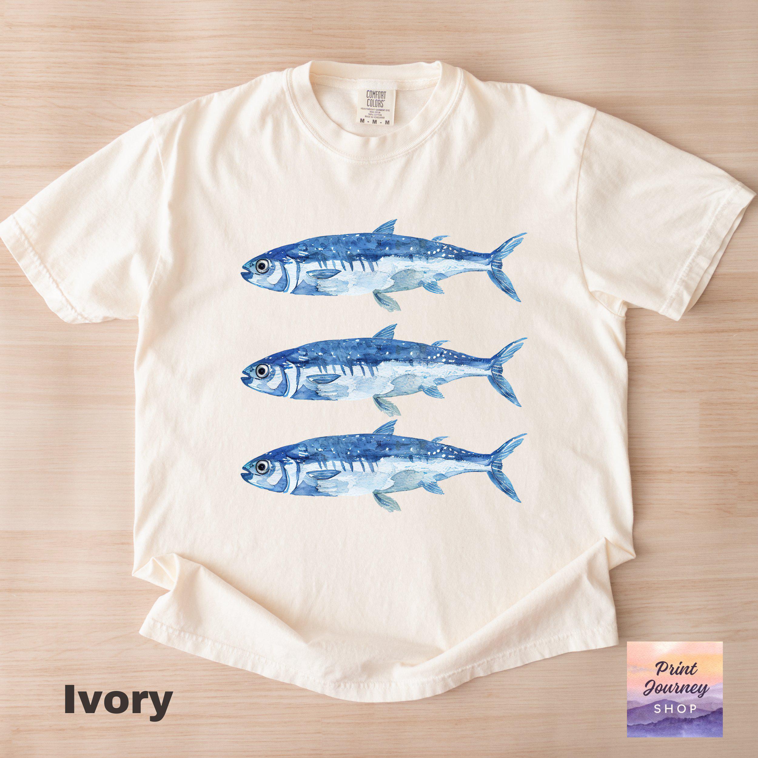 Sardine Shirt Tinned Fish French Shirt Tomato Girl Summer Coastal Granddaughter Downtown Girl Ocean Inspired Style Comfort Color Plus Size