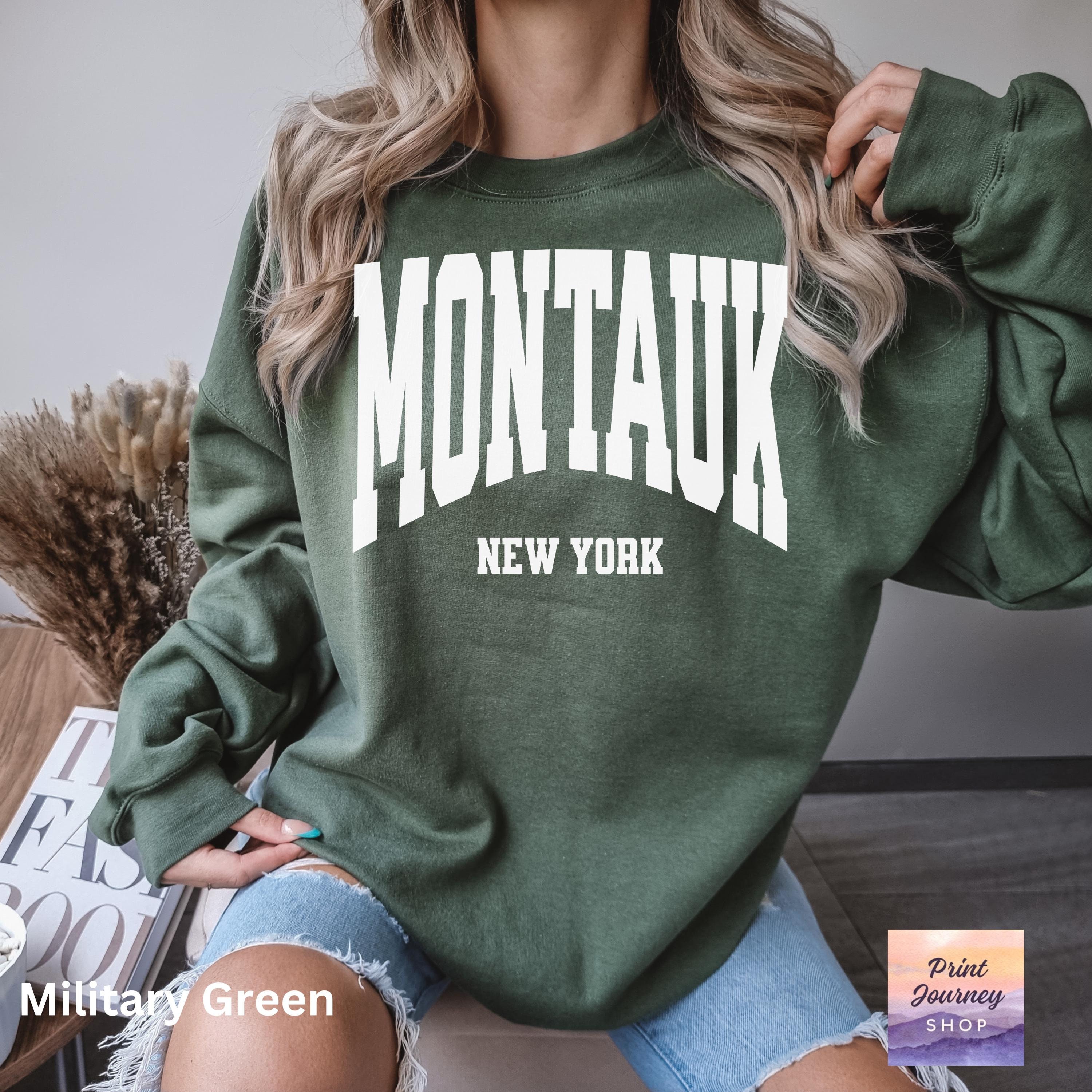 Montauk Sweatshirt, Trendy Varsity Sweatshirt, Aesthetic College