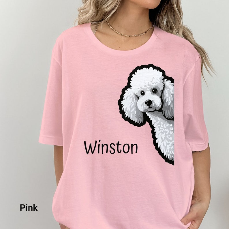 Personalisiertes Pudel-T-Shirt, Hund Mama Shirt, Hund Mama Geschenk, Hund Mama Sweatshirt, Pudel Mama Shirt, Pudel Papa Shirt, Sweatshirt Rundhalsausschnitt Bild 5