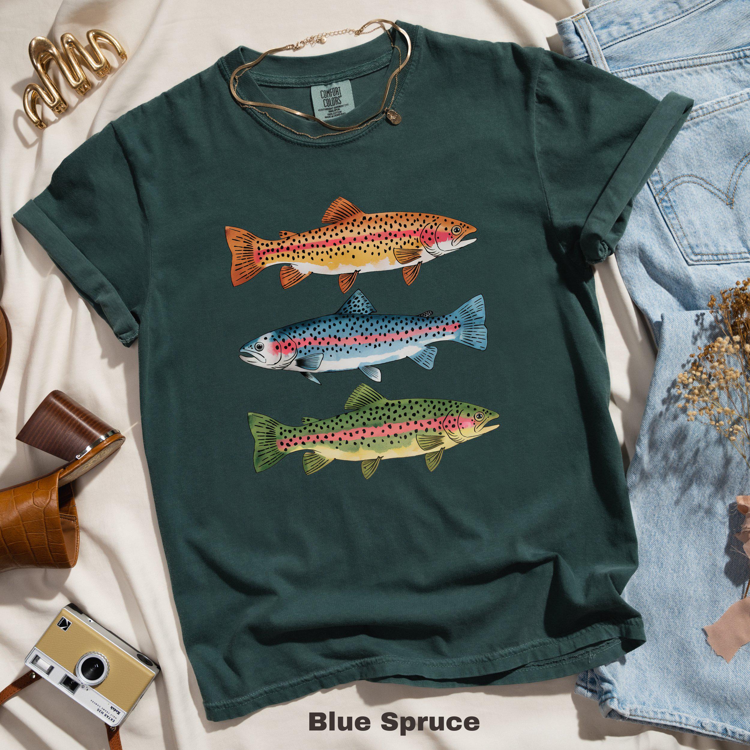 ブルックトラウトシャツ、トラウトTシャツ、トラウトシャツ、フライ