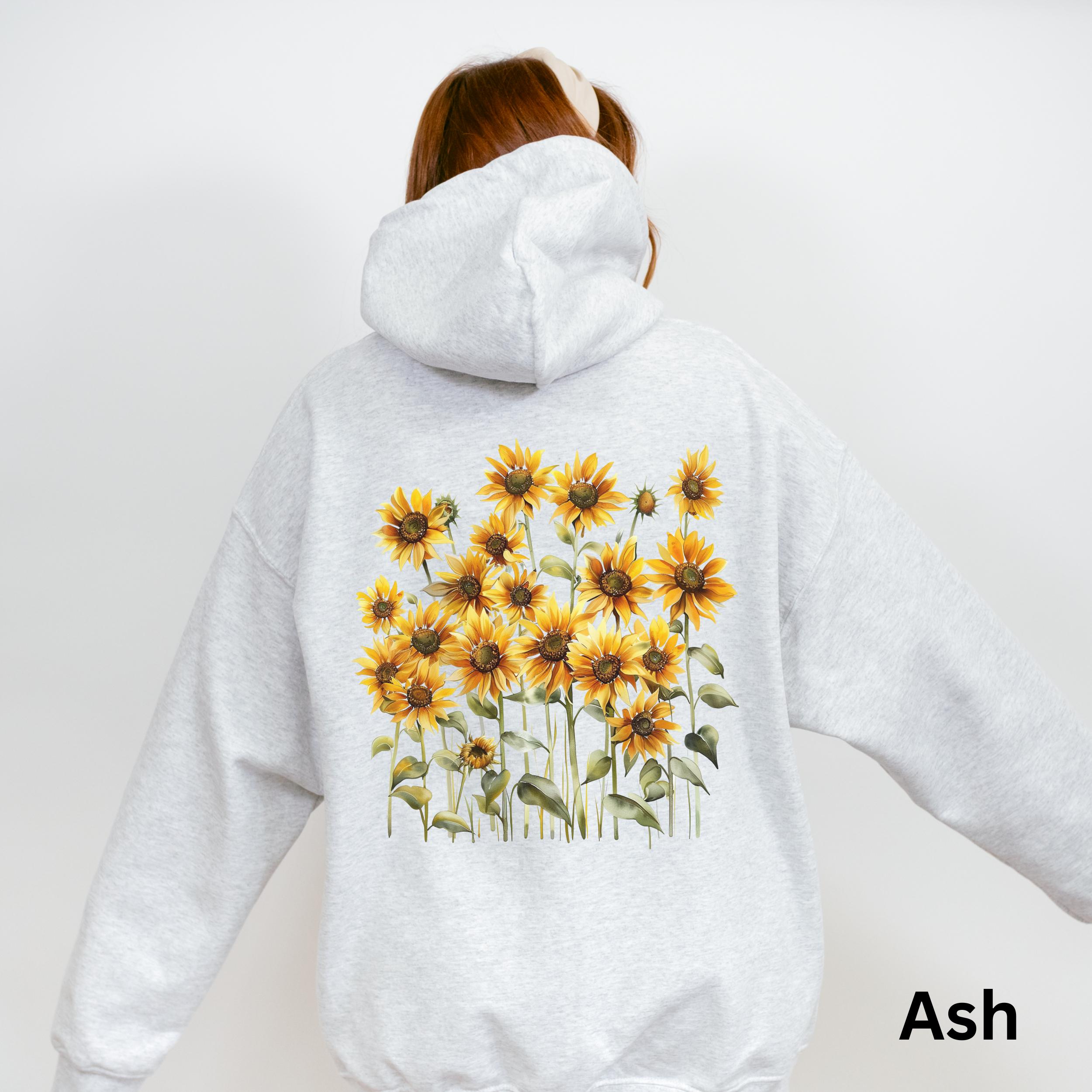 ★SINCLAIR★SUNFLOWER EMBROIDERY SIGNATURE SWEATSHIRT Sunflower Sweatshirt, Wildflower Oversized Sweater, Grunge