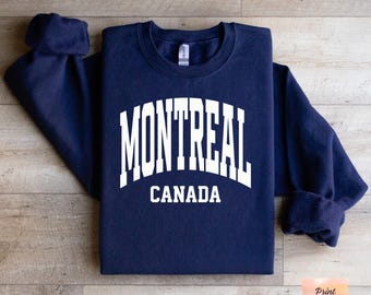 Sudadera de Montreal, Canadá, suéter de viaje, sudadera de ciudad, sudadera de recuerdo, sudadera de Canadá, regalo de Montreal, regalo de viaje