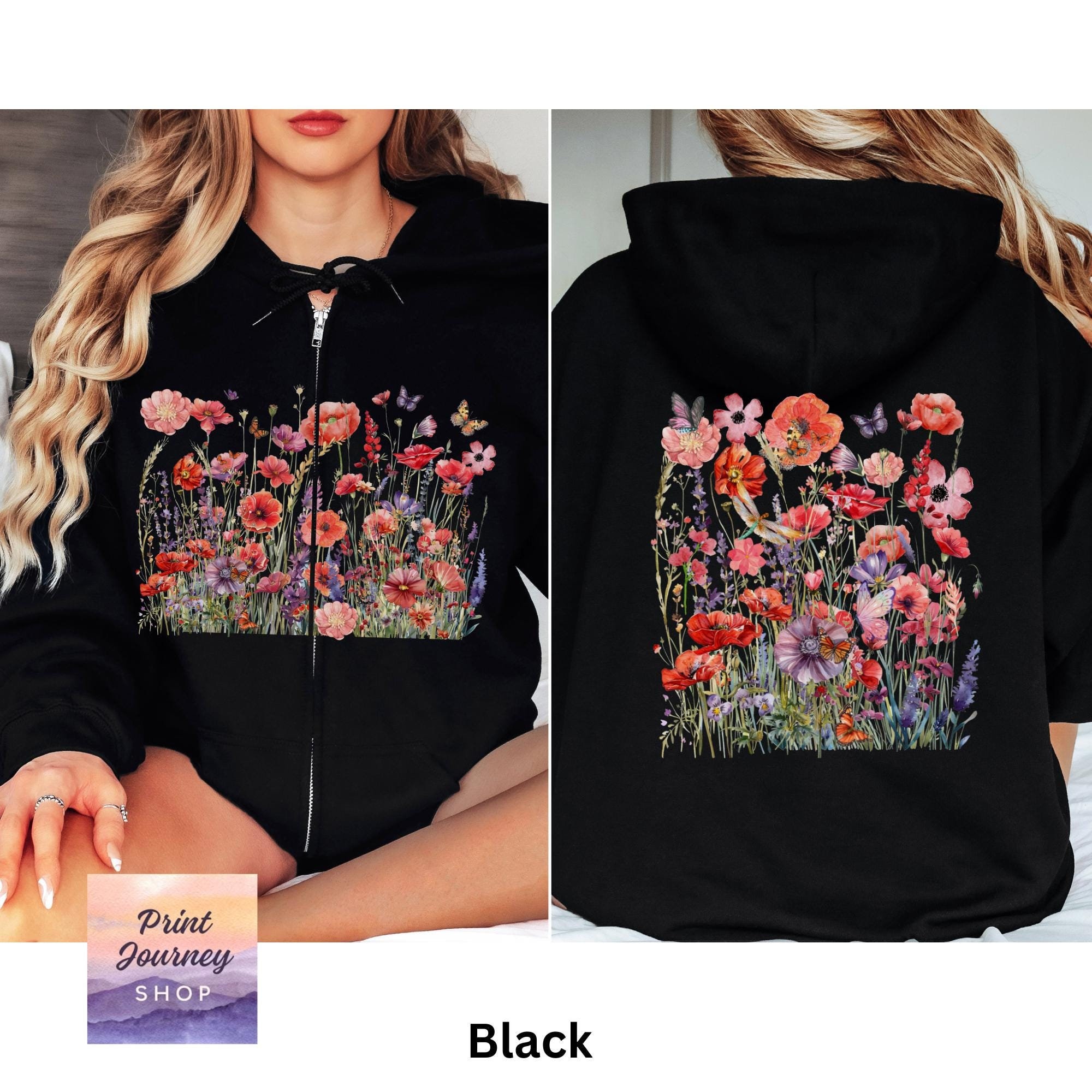 sculptor Cottage Zip-Up Hoodie Flower 花柄 Cottage Zip-Up Hoodie Flower – Sculptor