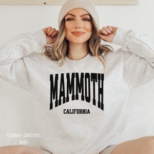 Mammoth California Sweatshirt, Mammoth Lakes Crewneck, Unisex Skiing Snowboarding Pullover, Apres Ski Crew Neck, California Clothing