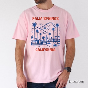 Palm Springs California graphic tee, vintage vibe t-shirt, unisex casual top, summer vacation shirt, comfortable graphic tee