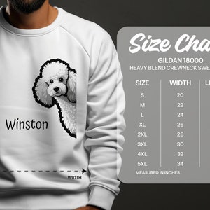 Personalisiertes Pudel-T-Shirt, Hund Mama Shirt, Hund Mama Geschenk, Hund Mama Sweatshirt, Pudel Mama Shirt, Pudel Papa Shirt, Sweatshirt Rundhalsausschnitt Bild 3