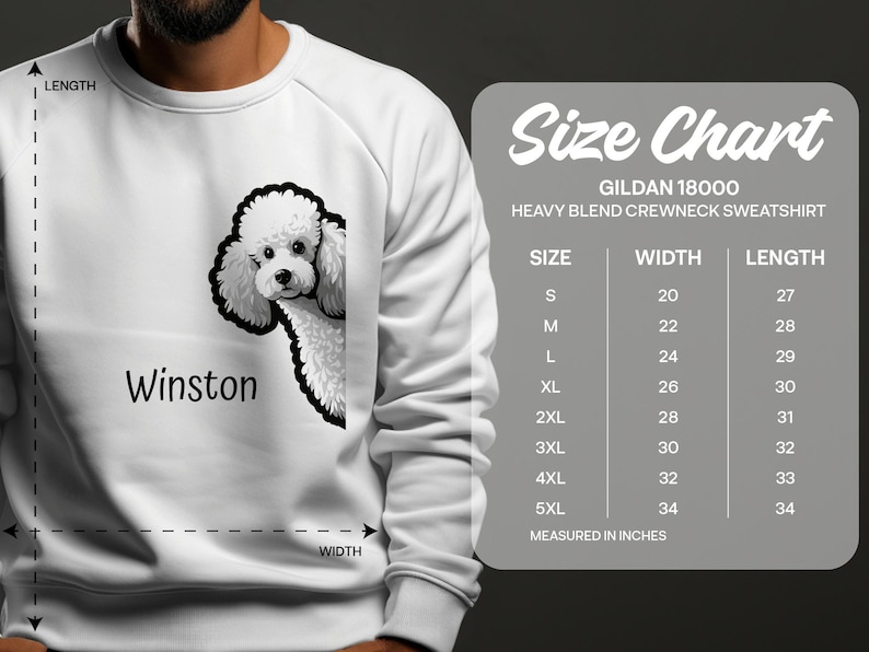 Personalisiertes Pudel-T-Shirt, Hund Mama Shirt, Hund Mama Geschenk, Hund Mama Sweatshirt, Pudel Mama Shirt, Pudel Papa Shirt, Sweatshirt Rundhalsausschnitt Bild 3