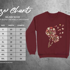 Cute Heart Flower Sweatshirt, Cute Sweater, Casual Crewneck, Stylish Gift for Her, Comfortable Sweatshirt, Cute Floral Design