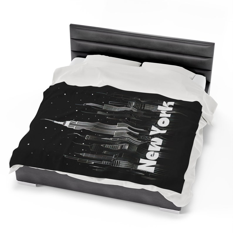 New York City Skyline Blanket, NYC Blanket, NYC Bedroom Decor, NYC Gift, New York City Gift, Soft Throw Blanket for Couch, Modern Bedroom image 7
