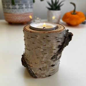 Tea light candle holder, Birch wood, Tea light holder, Natural home decor, Country wedding table decor, Christmas gift, Housewarming gift