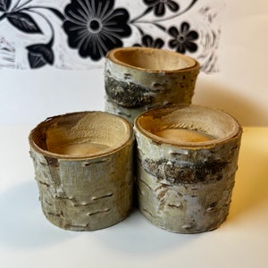 Wooden Handmade Candle Holders for Tea light made of Birch Tree Party centrepiece Rustic Home Country Wedding Christmas Decor Wood Luxurious