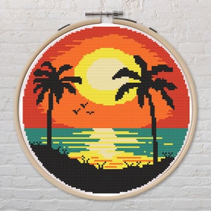 Sunset Cross Stitch Pattern PDF