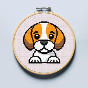 Beagle cross stitch pattern PDF