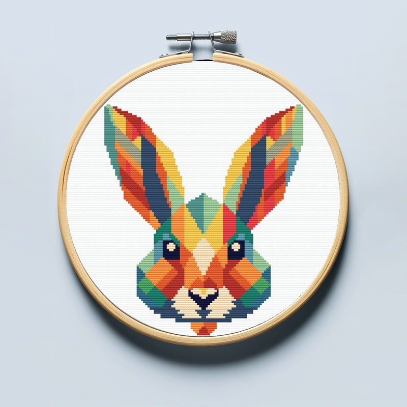 Rabbit Cross Stitch - Etsy