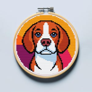 Beagle cross stitch pattern PDF