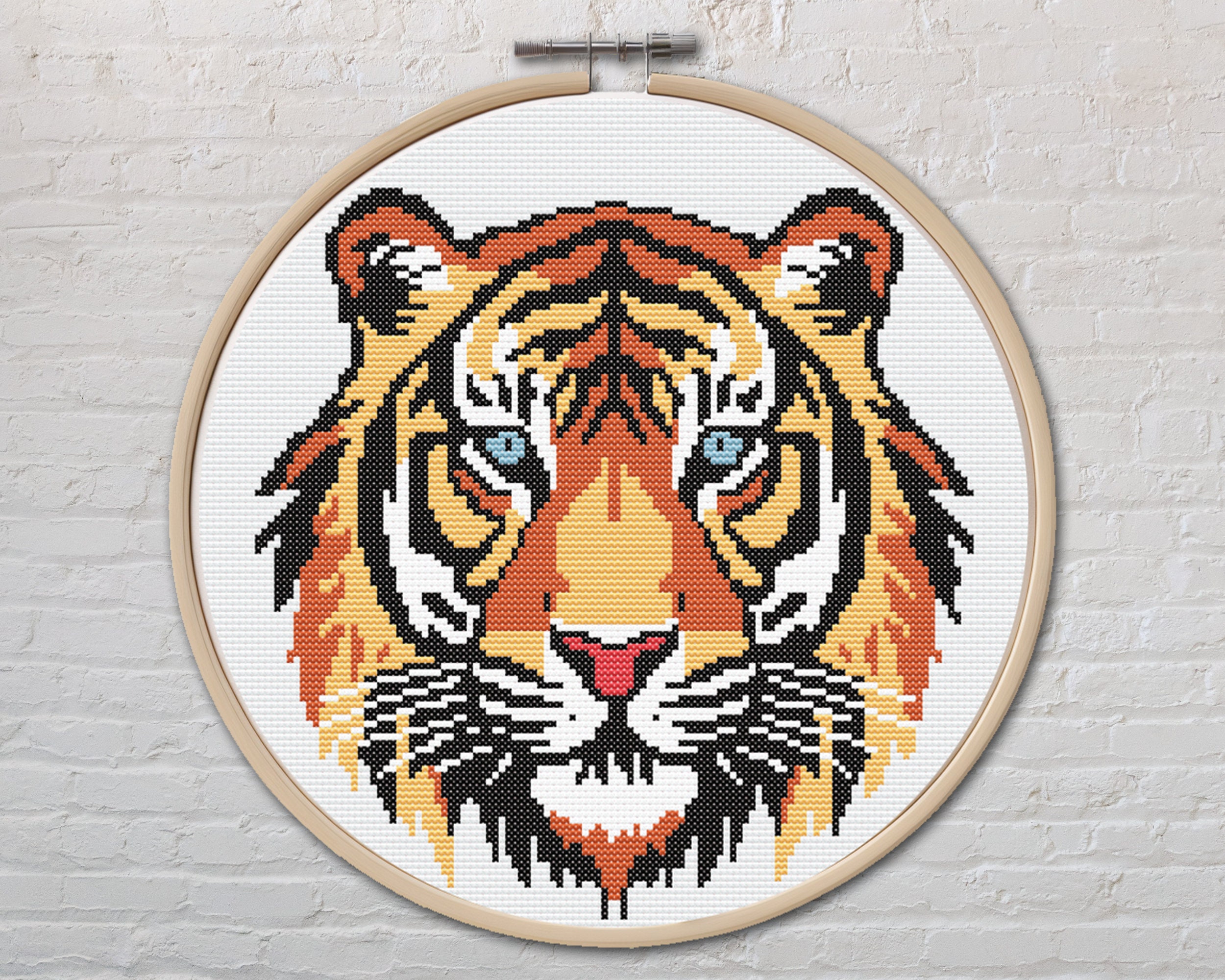 Moohue Needlework Counted Cross Stitch Supplies Animals Tiger and Little  Cats Handmade Embroidery Patterns Art Painting Kits for Adults : :  Home