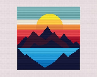 Landscape Cross Stitch Pattern PDF.