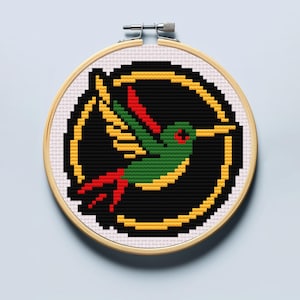 Hummingbird cross stitch pattern PDF