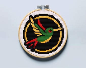 Hummingbird cross stitch pattern PDF