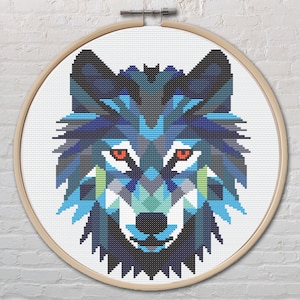 Wolf Cross Stitch Pattern PDF.