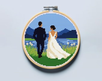 Wedding cross stitch pattern PDF