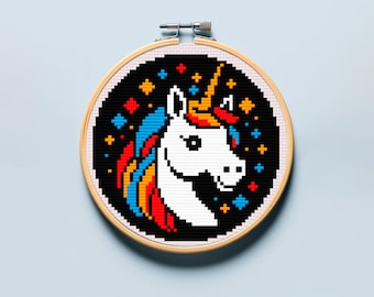 Unicorn cross stitch pattern PDF
