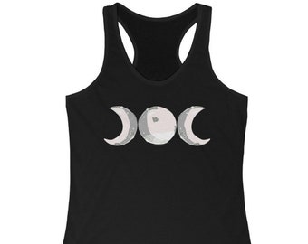 Women's Triple Moon Witchy Racerback Tank Top