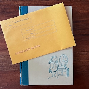 Bewaar de datum Bibliotheekboek Retourkaart Mailingenvelop | Ontvanger mailingadressering | Bibliotheek & Boek Bruiloft | Digitaal downloaden