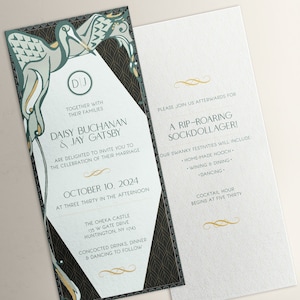 Soireé of the Season Wedding Invitation Suite | Digital Download for Wedding Stationary | Unique Wedding | Art Deco Wedding | Printable