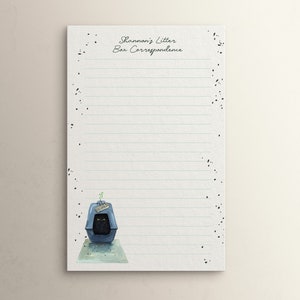 Papelería personalizada para correspondencia de caja de arena, Papelería para amantes de los gatos, Regalo divertido para gatos, Papelería para caja de arena, Papelería para gatos, Imprimible