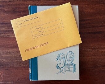 Save the Date Library Book Return Card Mailing Envelope | Recipient Mailing Addressing | Library & Book Wedding | Digital Download