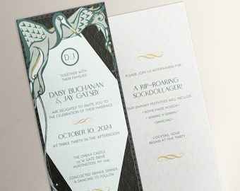 Soireé of the Season Wedding Invitation Suite | Digital Download for Wedding Stationary | Unique Wedding | Art Deco Wedding | Printable