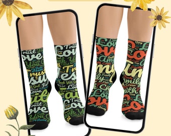 Custom Socks, Gift Socks, Birthday Gift Idea For Friend, Personalized Socks, Customizable Socks, Unique Present