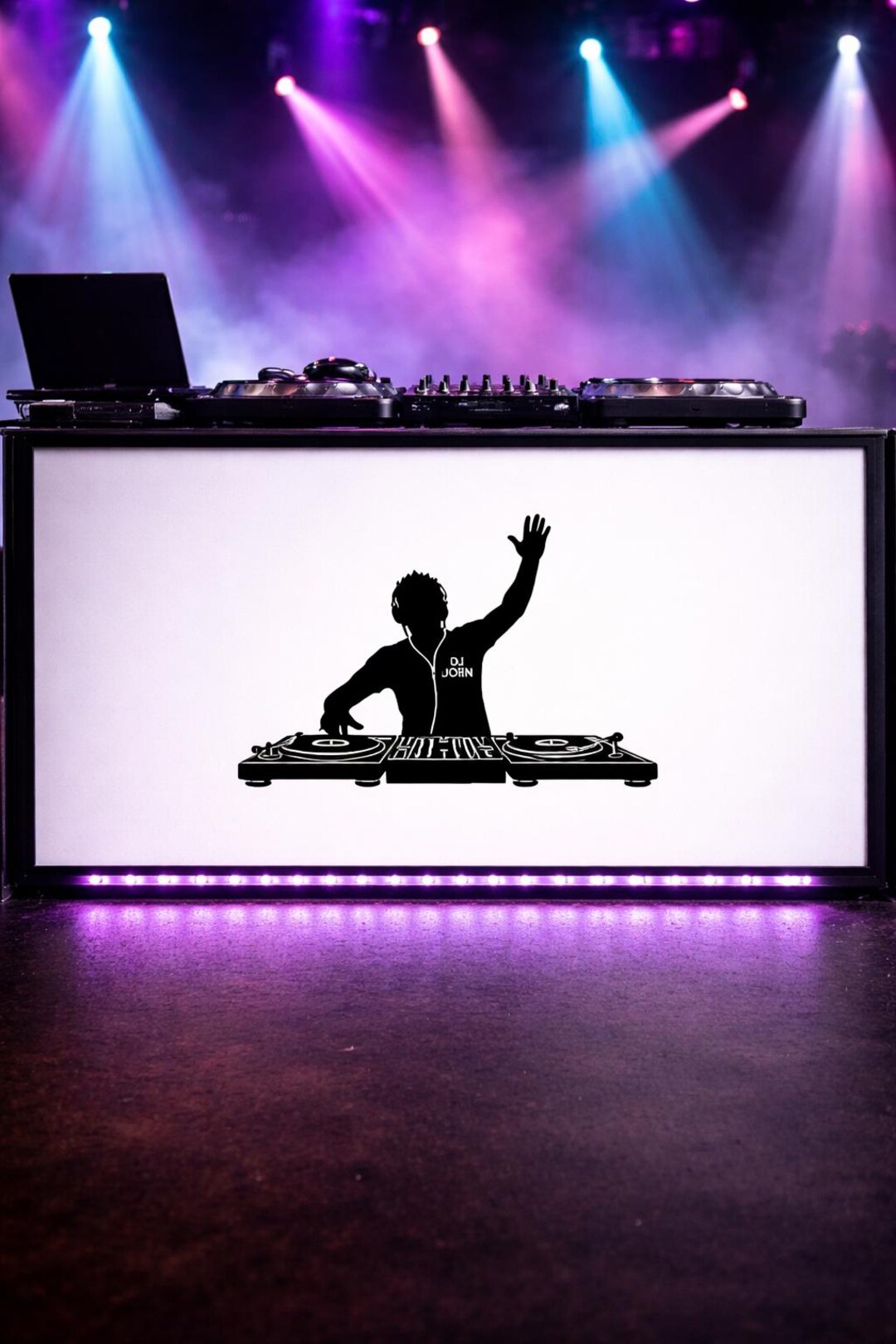 Custom DJ Name Wall Decal – Vinyl Music Studio Sticker, DJ Booth Decor ...