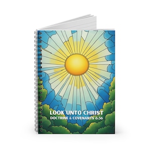 LDS Youth 2025 Theme | Spiral Journal | Look Unto Christ | Scripture Journal | FSY | Young Women | Young Men | Missionaries | Stained Glass