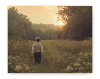 First Vision Matte Canvas, LDS Religious Art, Joseph Smith, Sacred Grove