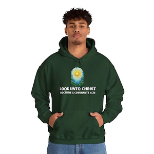 LDS Youth 2025 Hoodie | Look Unto Christ | Unisex Heavy Blend™ Hooded Sweatshirt | D&C 6:36 | Gift for Young Men-Women, Missionaries, FSY