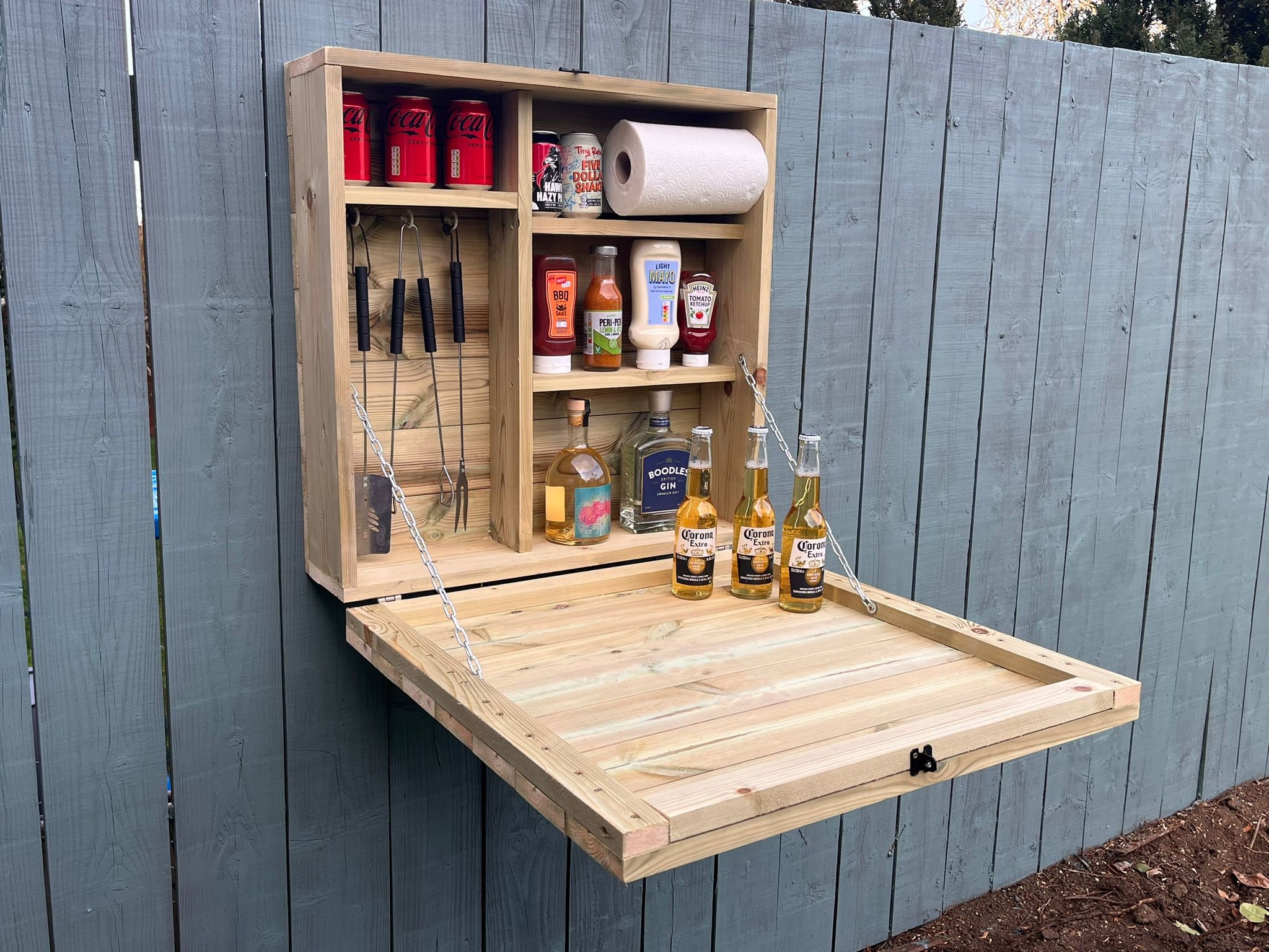 Drop Down BBQ Tool Storage and Bar Etsy UK