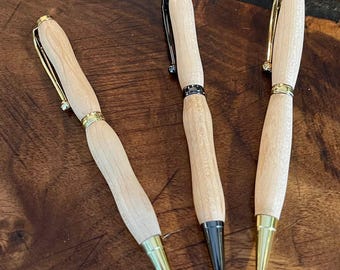 Hand Turned Maple Pens