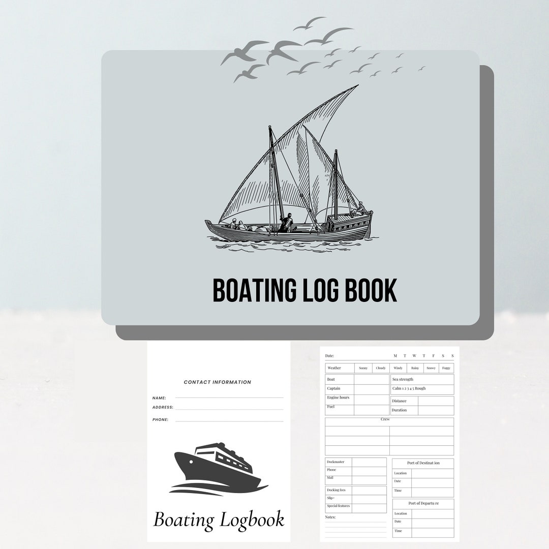 Boating Logbookboat Log Book Boat Gift Boat Log Etsy