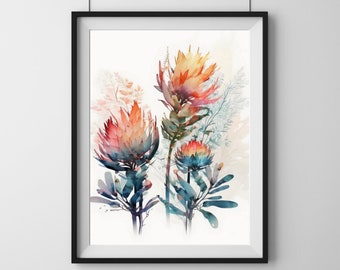 Wildflower Prints, Baby Girl Nursery Wall Art, Watercolor Flowers, Farmhouse Decor, Bedroom Wall Decor, boho Colors, nursery art girl